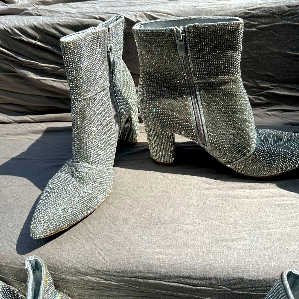 RHINESTONE ANKLE BOOT | FOREVER BRAND | SIZES 8 - 10